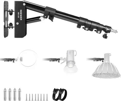 Miniatura 12 de Neewer Brazo de Pared de Montaje en Pared 15-23.6 pulgadas/38-60 Centímetros Longitud Ajustable con Adaptador Universal de 1/4 Pulgada a 3/8 Pulgada