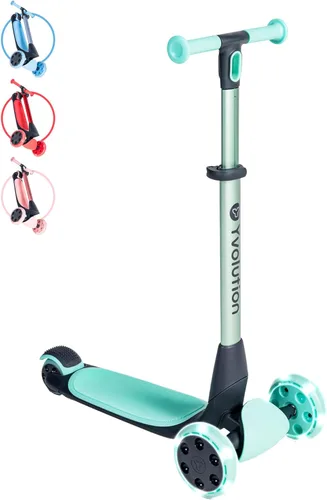 Miniatura 11 de Yvolution Y Glider Nua Patinete plegable de tres ruedas para niños con accesorio de almacenamiento para niños a partir de 3 años Azul ecológico
