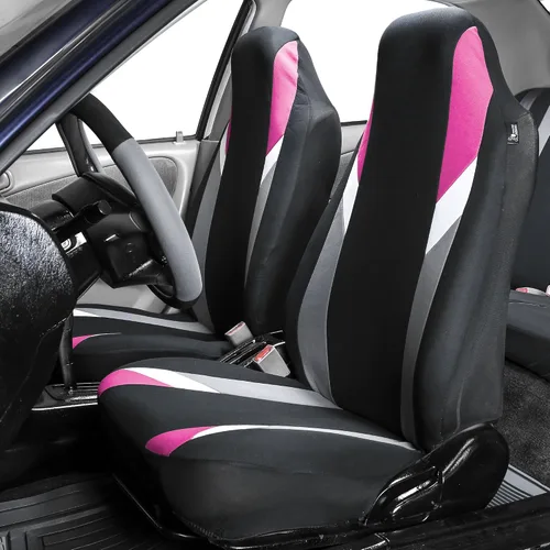 Miniatura 64 de FH Group Juego de fundas de tela para asiento delantero de automóvil para asientos de cubo, ajuste universal, compatible con bolsa de aire, fundas
