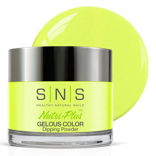 SNS - Polvo de inmersión para uñas, polvo de inmersión de color geloso, Belvedere Lookout (amarillo, crema), color de uñas de larga duración dura 14
