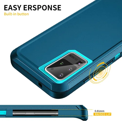 Miniatura 4 de Funda para Galaxy S20 Ultra 5G, resistente a prueba de golpes, 3 capas, protección de cuerpo completo, funda resistente para Galaxy S20 Ultra de 6.9