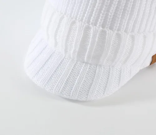 Miniatura 5 de Home Prefer - Gorro de punto grueso de invierno con visera para hombre