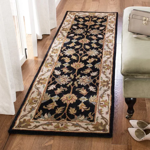 Miniatura 21 de Safavieh colección Heritage HG628A - tapete oriental tradicional hecho a mano de lana verde oscura y dorada, Lana, negro / beige (Black/ Beige)
