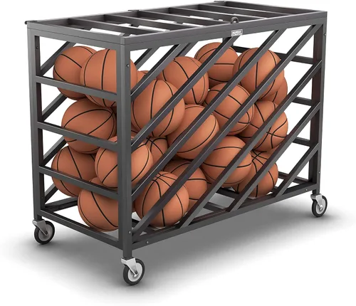 Murray Sporting Goods Armario de almacenamiento de bolas portátil de alta calidad | Carrito de pelotas de almacenamiento de baloncesto o voleibol