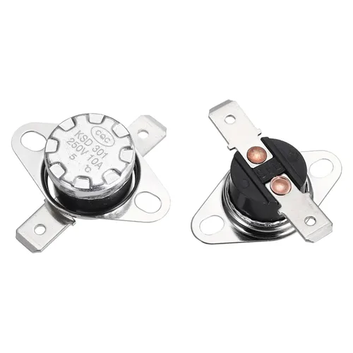 Miniatura 43 de uxcell KSD301 Termostato 32.0 °F/32 ° F 10 A Normalmente Cerrado N.C Ajuste Snap Disc Interruptor de temperatura para microondas, horno, cafeteras 2