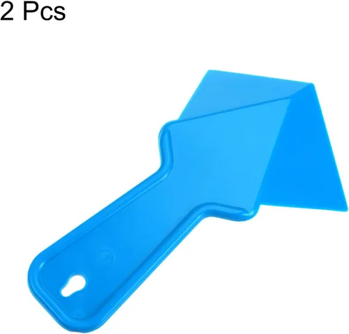 Miniatura 3 de uxcell Paleta de esquina interior de 4 pulgadas, herramienta de esquina de paneles de yeso de plástico, azul 2 piezas