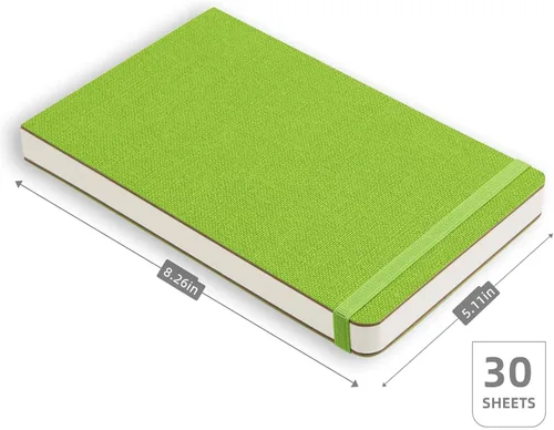 Miniatura 2 de Diario de acuarela de 30 hojas de 5.1 x 8.26 pulgadas, pequeño cuaderno de bocetos de acuarela, prensa en frío, 140 libras/300 GSM, cuaderno