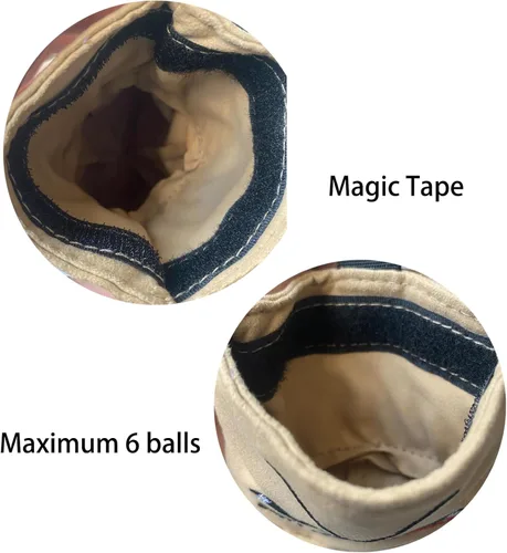 Miniatura 5 de Endysis Golf Ball Funny Bag, Golf Ball Storage Pouch, Funny Print Golf Accessories Bag with Golf Tee Holder, Keychain, 6 Balls Capacity, Gift for