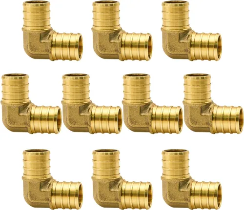 Miniatura 8 de Paquete de 10 accesorios de codo PEX de 1/2 pulgada, accesorios de latón para tubería PEX