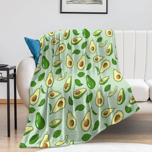 Miniatura 2 de Manta de aguacate para regalo, 40 x 30 pulgadas, bonita manta para niños, niñas, niños, manta verde suave y mullida para regazo y silla