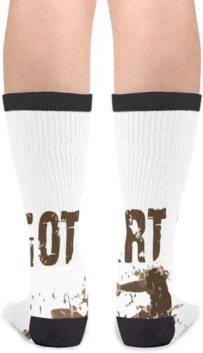 Miniatura 2 de Got Dirt Bike Motorcross Racing Casual Cool 3D Impreso Novedad Gráfico Crew Tube Calcetines, Got Dirt - moto