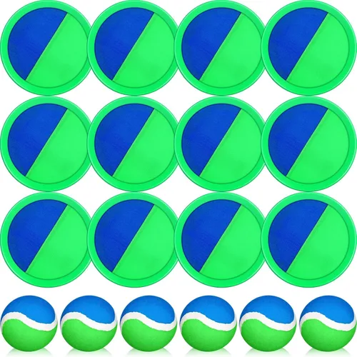 Miniatura 8 de Charniol Juguetes para niños, juego de lanzar y atrapar, juego de playa, juegos deportivos de pelota al aire libre, juguetes de nailon para niños