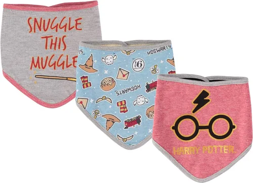 Miniatura 7 de Harry Potter Baberos bandana unisex para bebés, paquete de tres unidades, regalo para niñas y niños