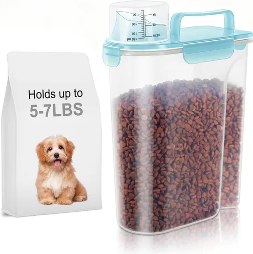 Miniatura 19 de LEAWALK Recipiente de almacenamiento de alimentos para perros, boquilla grande mejorada sin BPA, contenedores de plástico de almacenamiento