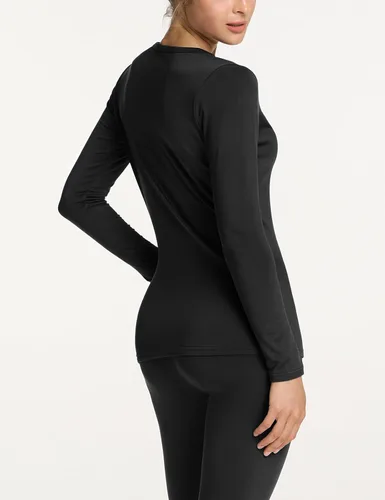 Miniatura 4 de TSLA Conjunto de ropa interior térmica para mujer, vellón suave, pantalones largos, primera capa cálida para invierno, parte superior e inferior