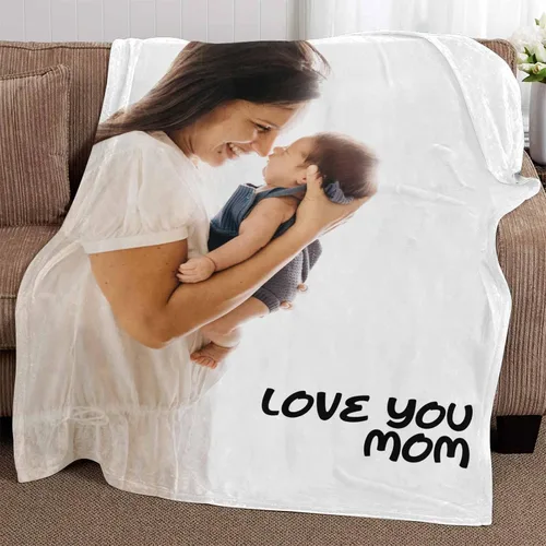 Miniatura 2 de Mantas personalizadas con fotos, texto, manta personalizada con imagen, hecha en Estados Unidos, personalizada para Navidad, cumpleaños, boda