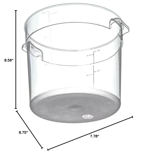 Miniatura 9 de Carlisle FoodService Products Storplus Recipiente redondo de almacenamiento de alimentos con diseño apilable para catering, buffets, restaurantes
