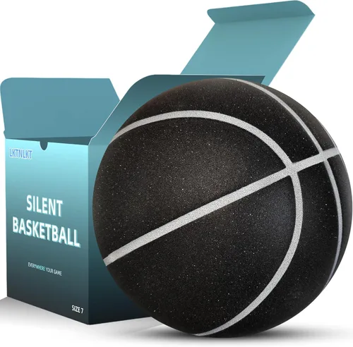 Miniatura 8 de Baloncesto silencioso tamaño 7 (29.5 pulgadas) – Baloncesto interior de espuma sin aire ranurada para regates silenciosos y entrenamiento en Naranja