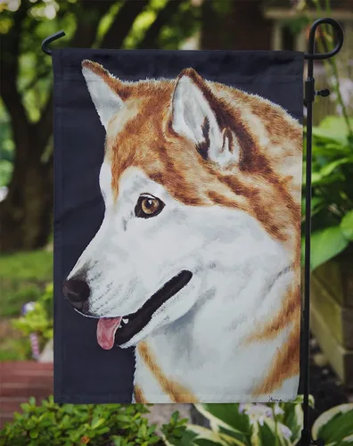 Miniatura 3 de Caroline's Treasures AMB1043GF Bandera de jardín de Husky siberiano para buzón, bandera decorativa para patio exterior, patio, obras de arte