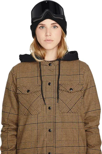 Miniatura 5 de Volcom Chaqueta de franela de snowboard y esquí de invierno con capucha para mujer