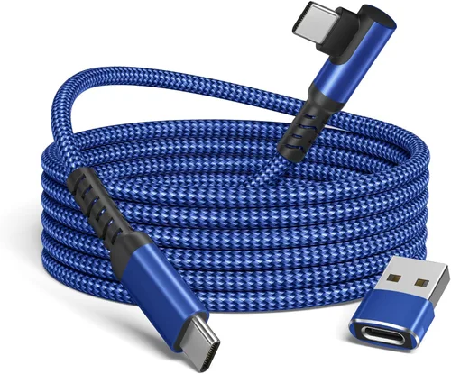 Miniatura 10 de Basesailor Cable USB C a tipo C de 60 W de 6.6 pies con adaptador USB, cable de carga rápida PD de 90 grados para MacBook Pro Mac, iPad 10 Air 5