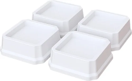 Elevadores de cama de 1 pulgada, resistentes, paquete de 4 elevadores de muebles de cama, elevadores de 1,500 libras para sofá y mesa, color blanco