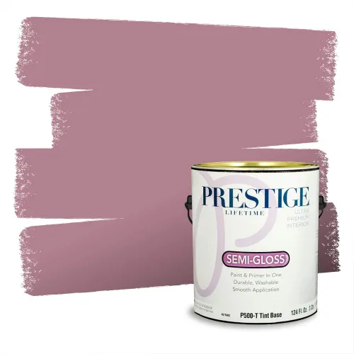Miniatura 318 de Prestige Paints Pintura exterior e imprimación en uno, 1 galón, plano, coincidencia comparable de Valspar* Amber Rose*