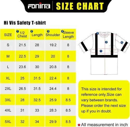 Miniatura 7 de FONIRRA Hi Vis - Camisetas de seguridad con bolsillo para hombre, manga larga, reflectante, ANSI Clase 2, para trabajo Naranja_3 piezas