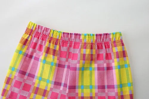 Miniatura 6 de Conjunto de ropa de verano para niña, 100% algodón, camisa y pantalones cortos, con apliques de dibujos animados