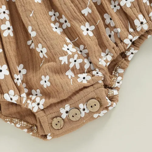 Miniatura 6 de JLKGICF Mameluco floral para bebé recién nacido, con tirantes delgados, de una pieza, pantalones cortos, ropa general de verano
