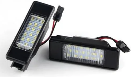 BAKUGO 2 luces LED de matrícula para Nissan X-Trail T30 T31 Qashqai J10 J11 Primera P12 Pathfinder R51 Juke F15 para Benz W639 W906