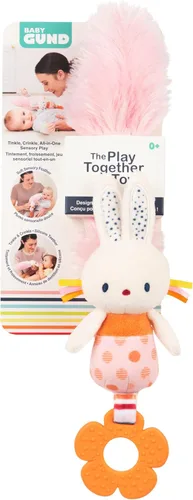 Miniatura 7 de Baby GUND Tinkle Crinkle Collection The Play Together Toy Bunny - Peluche sensorial, 12 pulgadas Conejito
