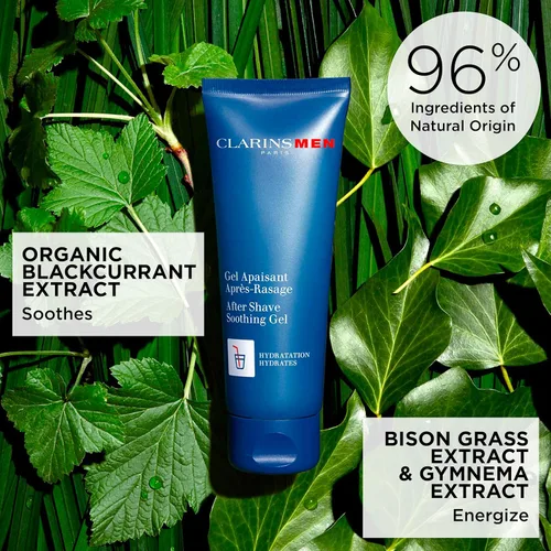 Miniatura 3 de CLARINS Gel calmante para después del afeitado MEN Gel hidratante para después del afeitado para hombres Alivia las irritaciones