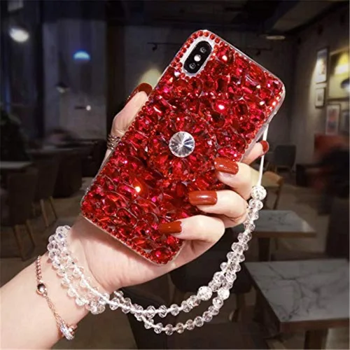 Miniatura 4 de Funda para LG Velvet 5G, funda de teléfono con función atril de diamante para LG Velvet, 3D hecha a mano con diamantes brillantes con purpurina