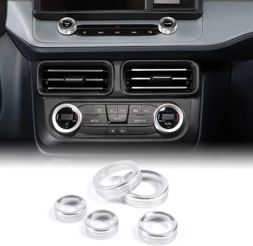 Miniatura 17 de Aunginsy Cubierta circular de botón de volumen para consola central de aire acondicionado compatible con Ford Maverick 2022-2024, botón de Azul
