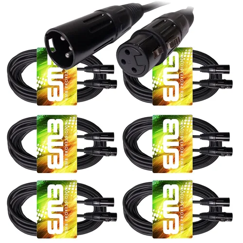Miniatura 19 de EMB Audio - Cable de altavoz blindado profesional XLR macho a hembra para uso con DJ, hogar, micrófono, instrumento y altavoz