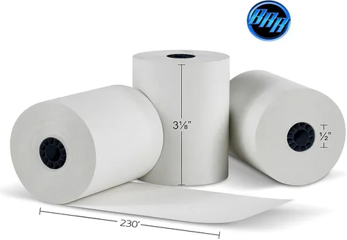 Miniatura 3 de (10 Rolls) 3 1/8 x 230 thermal paper square POS cash register thermal receipt paper rolls bpa free BuyRegisterRolls