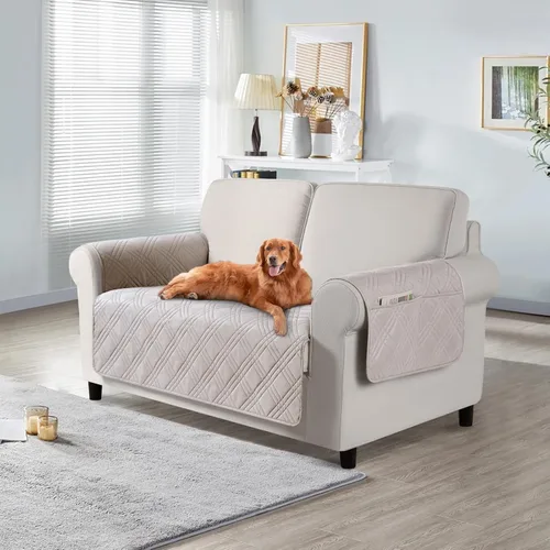 Miniatura 8 de TAOCOCO Fundas de sofá impermeables extragrandes para mascotas y perros con respaldo antideslizante, fundas para asientos de sofá con bolsillo
