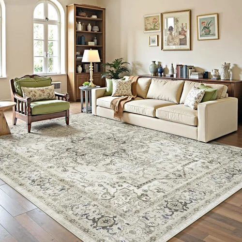 Miniatura 34 de Lofus 8x10 Alfombras de área para sala de estar, alfombra de área lavable, alfombras para dormitorio, cocina, alfombra vintage boho, alfombra suave