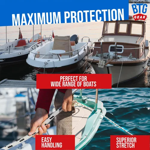 Miniatura 7 de Cuerda de marcadores de profundidad de línea de anclaje de barco marino/náutico resistente con perno de ojo de dedal de acero inoxidable, barcos