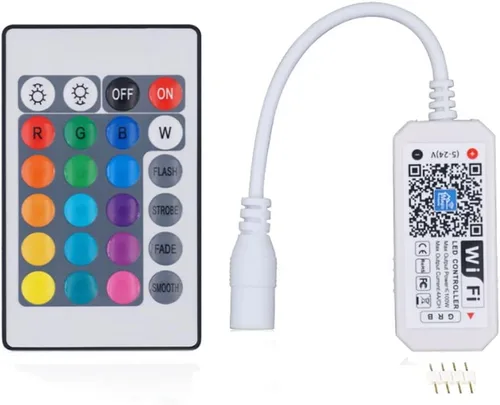 Miniatura 3 de Controlador inteligente WiFi inalámbrico RGB LED que funciona con sistema Android iOS aplicación de teléfono móvil para tira de luz LED 5050 3528