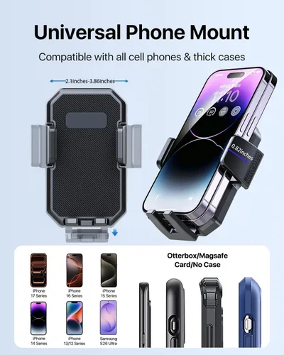 Miniatura 4 de Soporte universal para teléfono celular para tu automóvil [ventosa fuerte más estable y flexible de grado militar 2025] Starlink Soporte de teléfono