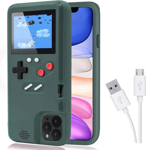 Miniatura 15 de Funda de consola de juegos para iPhone, funda protectora retro autoalimentada con 36 juegos pequeños, pantalla a todo color, funda de videojuegos