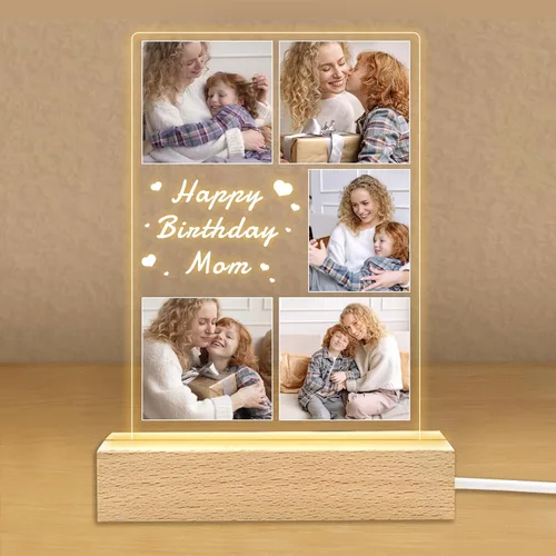 Miniatura 17 de Regalos de fotos personalizados para novio, novia, mujer, pareja, marcos de fotos personalizados, placa acrílica, luz nocturna para mejor amigo