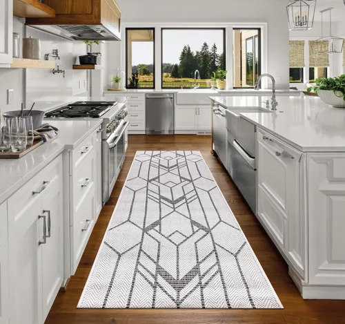 Miniatura 220 de Keen Home Design Alfombra de pasillo para exteriores, 26 x 119 pulgadas, lavable para interiores y exteriores, para patio, cocina, balcón, playa