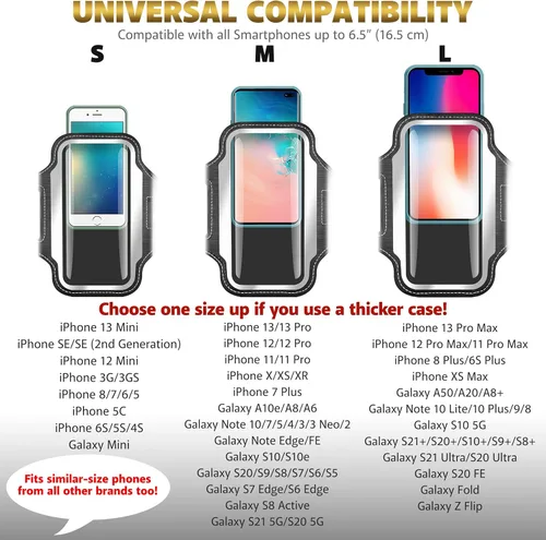 Miniatura 4 de TRIBE Brazalete Portateléfono para Correr. Brazalete Deportivo para Teléfono Celular iPhone y Galaxy para Mujeres, Hombres, Corredores, Trotar