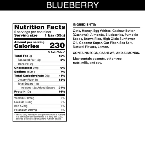 Miniatura 2 de RXBAR Barras de mantequilla de nuez y avena con proteína, snacks de proteína, mantequilla de arándano y anacardo (6 cajas, 30 barras)
