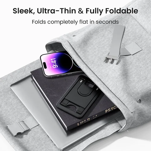 Miniatura 4 de Itramax Soporte de teléfono para escritorio, soporte plegable de escritorio para teléfono, soporte de grabación portátil ajustable para iPhone 17