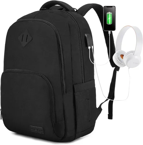 Miniatura 4 de LOVEVOOK Mochila escolar para mujeres y hombres, mochila clásica con compartimento para laptop de 15.6 pulgadas, bolsa ligera para libros
