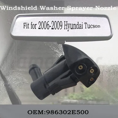 Miniatura 3 de Boquilla para limpiaparabrisas Accesorio de posventa para Hyundai Tucson 2006-2009. OEM #: 986302E500 (2 piezas)